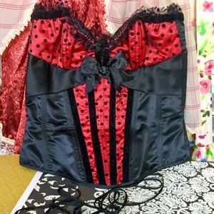 Small Black Red Corset Leg Avenue